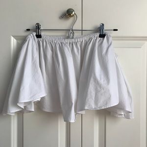 zara off shoulder top, xs white